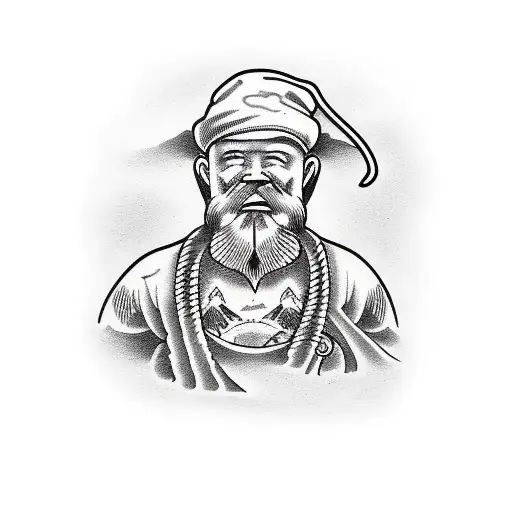 old fisherman tattoo design idea
