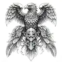 blood eagle death  tattoo design idea
