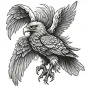 blood eagle death  tattoo design idea