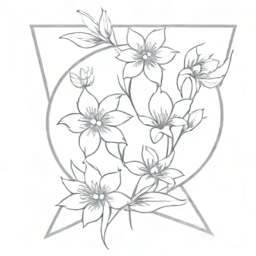 nier lunar tear flower bouqet ofthe flowers tattoo design idea