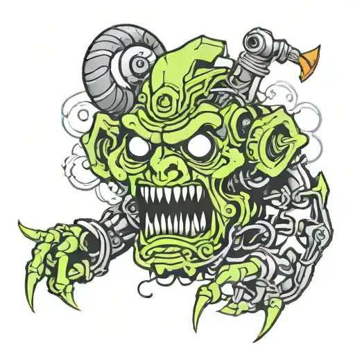 cybersigilism aggrogoth styled tattoo tattoo design idea