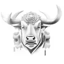 a bull and the number: "1995" tattoo design idea