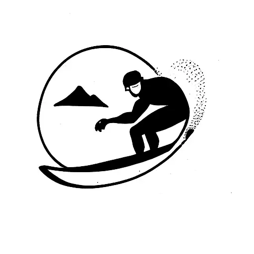surf and snowboard tattoo design idea