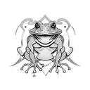 Samurai Frog  tattoo design idea