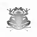 Samurai Frog  tattoo design idea