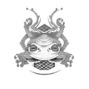 Samurai Frog  tattoo design idea