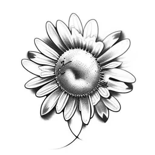 memorial tattoo with daisy  tattoo design idea