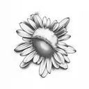 memorial tattoo with daisy  tattoo design idea