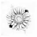 memorial tattoo with daisy  tattoo design idea