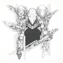 Hacker Cyberpunk Edgerunners tattoo design idea