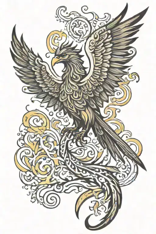 phoenix tattoo design idea