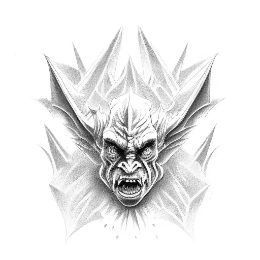 Gargoyles gothic tattoo design idea