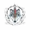 Wolf , Eagle, Tiger, Back Stab Wounds , Dragon tattoo design idea