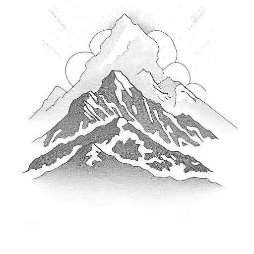 San Juan Mountain range silhouette viewed from the east tattoo design idea