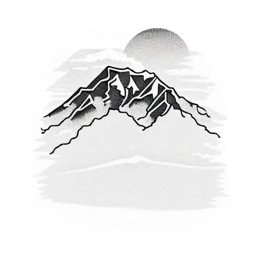 San Juan Mountain range silhouette viewed from the east tattoo design idea