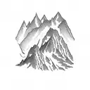 San Juan Mountain range silhouette viewed from the east tattoo design idea