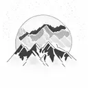 San Juan Mountain range silhouette viewed from the east tattoo design idea