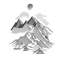 San Juan Mountain range silhouette viewed from the east tattoo design idea