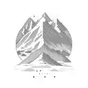 San Juan Mountain range silhouette viewed from the east tattoo design idea