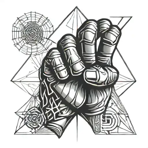 raised black fist black power tattoo design idea