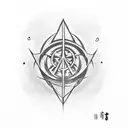 deathly hallows surrounded by the words "so long as one remembers to turn on the light" tattoo design idea