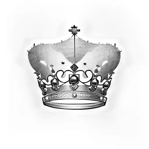 princess crown with "aria" hidden in it tattoo design idea