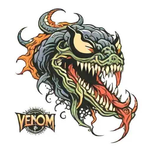 venom coloured tattoo tattoo design idea