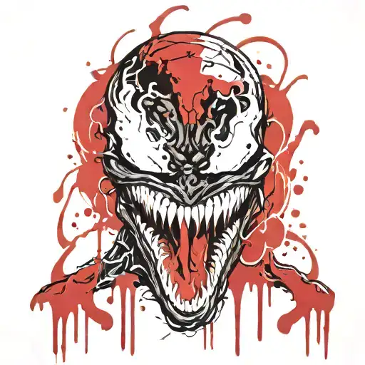 venom drips from the fangs tattoo design idea