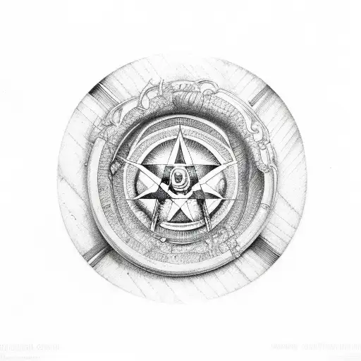 alchemy circle seven deadly sins tattoo design idea