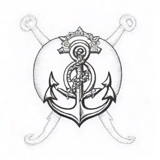 anchor with initials J and F, and below a sentence sayinf "Twin Flames Forever" tattoo design idea