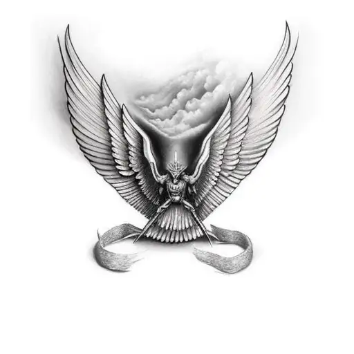 Valkyrie wings tattoo design idea