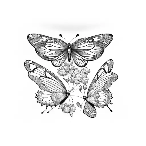 A stack of open books with butterflies flying out of the pages, framed by delicate roses tattoo design idea