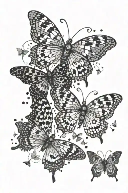 broken sword pixelating and turning into butterflies   tattoo design idea