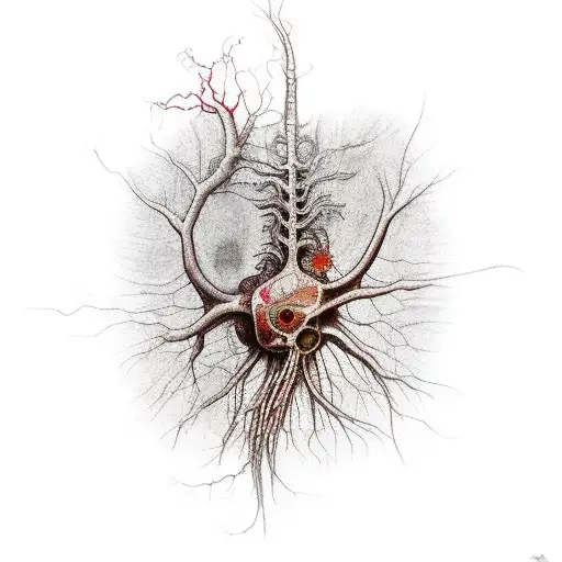neuron Leonardo da Vinci  tattoo design idea