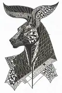 Anubis with scales tattoo design idea