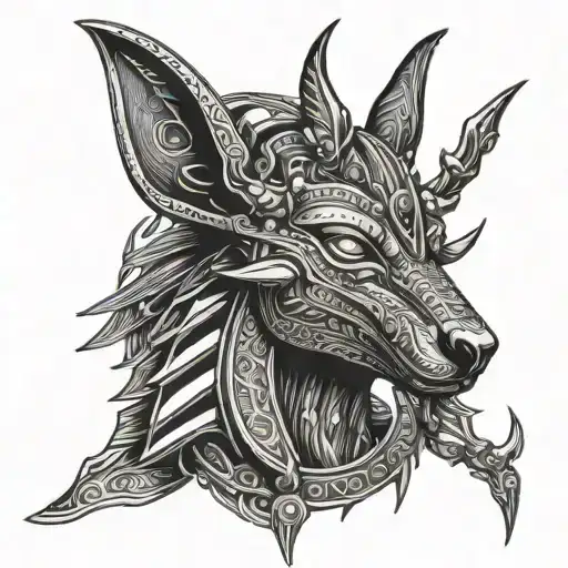 anubis  tattoo design idea