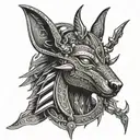 anubis  tattoo design idea