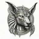 anubis  tattoo design idea