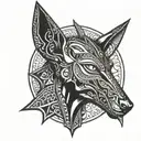 anubis  tattoo design idea