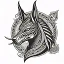 anubis  tattoo design idea
