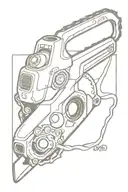 evil dead chainsaw tattoo design idea
