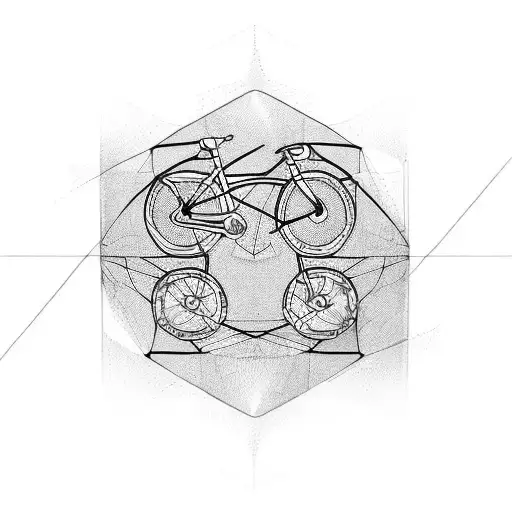 bicycle mtb tattoo design idea