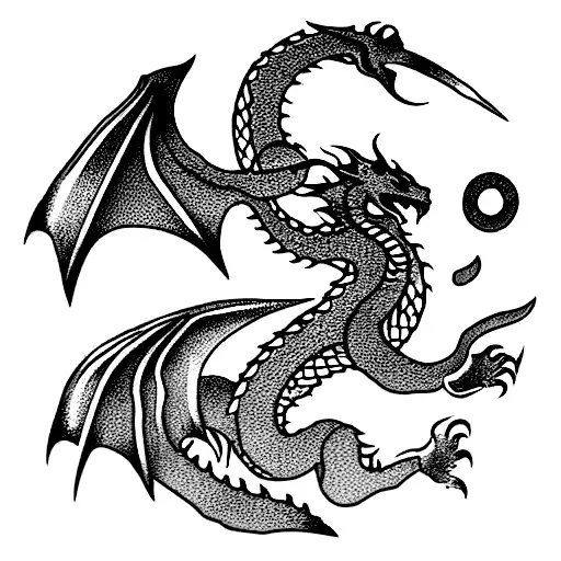 sword with dragon tattoo design idea