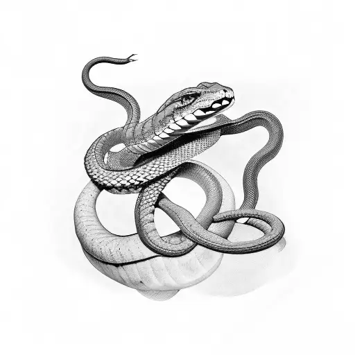 Sage rattle snake flower tattoo design idea