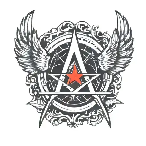 Anarchy symbol formed tattoo design idea