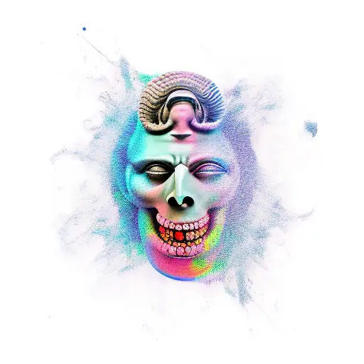 perseus holding medusas severed head tattoo design idea