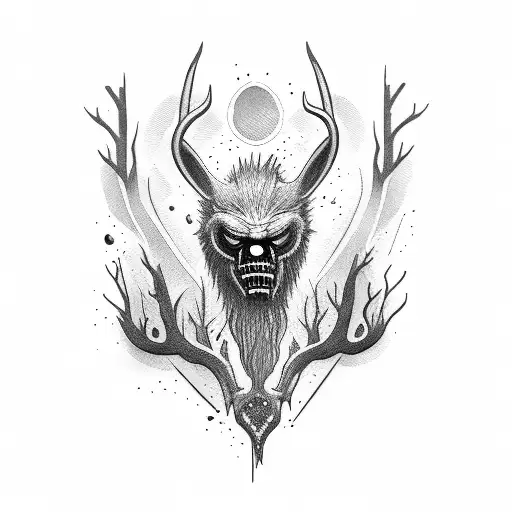 Wendigo  tattoo design idea