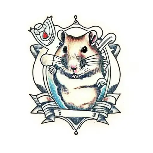hamster tattoo design idea