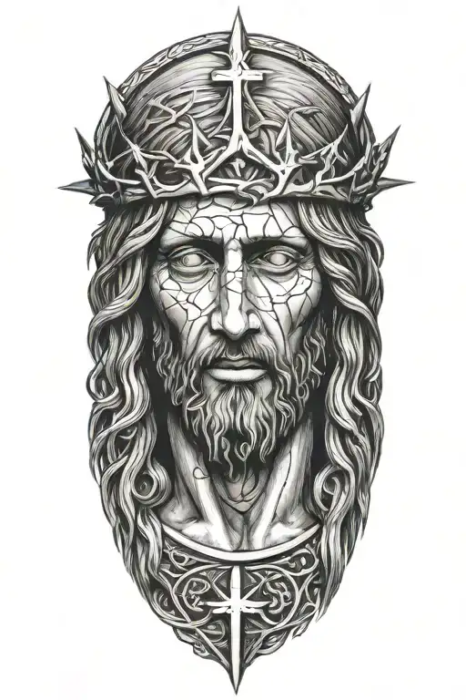 Christ Crowned with Thorns tattoo design idea