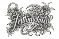 Reverse lettering style tattoo tattoo design idea